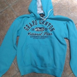 Unisex blue grand canyon hoodie size s